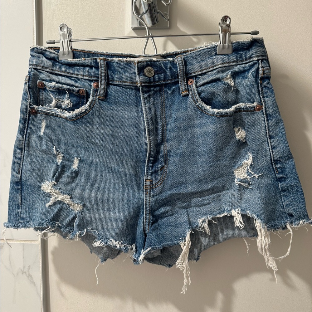 Distressed Denim Shorts